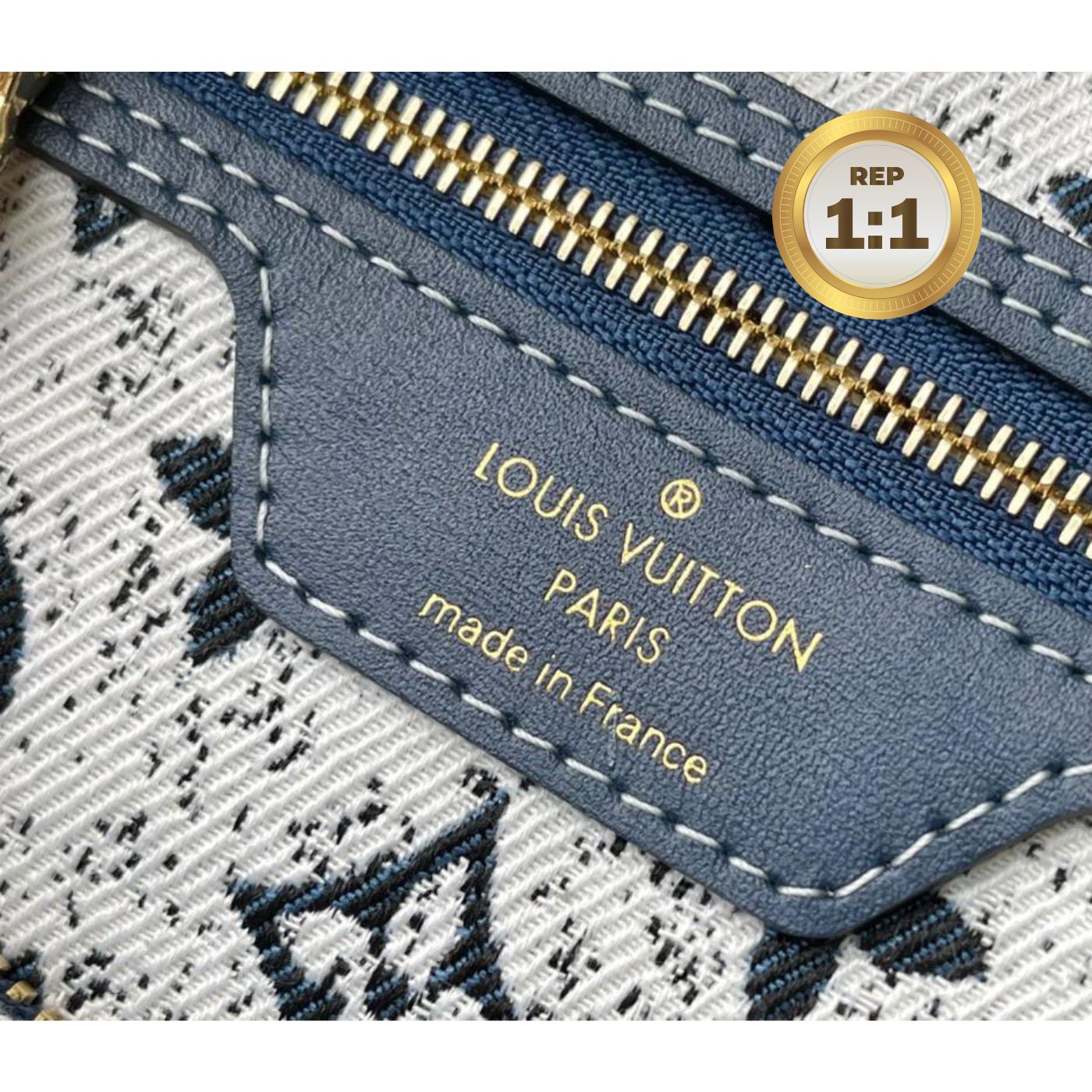 [REP 1:1] Louis Vuitton Speedy Bandouliere 25 Monogram Denim Jacquard Navy Blue 9.8in/25cm